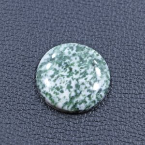 32mm Green Diopside Zoisite Cabochon: 60cts Round Gemstone
