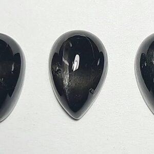 Aaa Black Star Diopside Pear Cabochon: Jewelry Making Stone (7x10 To 15x20 Mm) Aaa Black Star Diopside Pear Cabochon: Jewelry Making Stone (7x10 To 15x20 Mm)