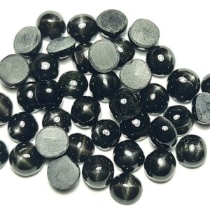 Aaa Black Star Diopside Round Cabochon: Jewelry Making Stone (6x6 To 15x15 Mm) Aaa Black Star Diopside Round Cabochon: Jewelry Making Stone (6x6 To 15x15 Mm)