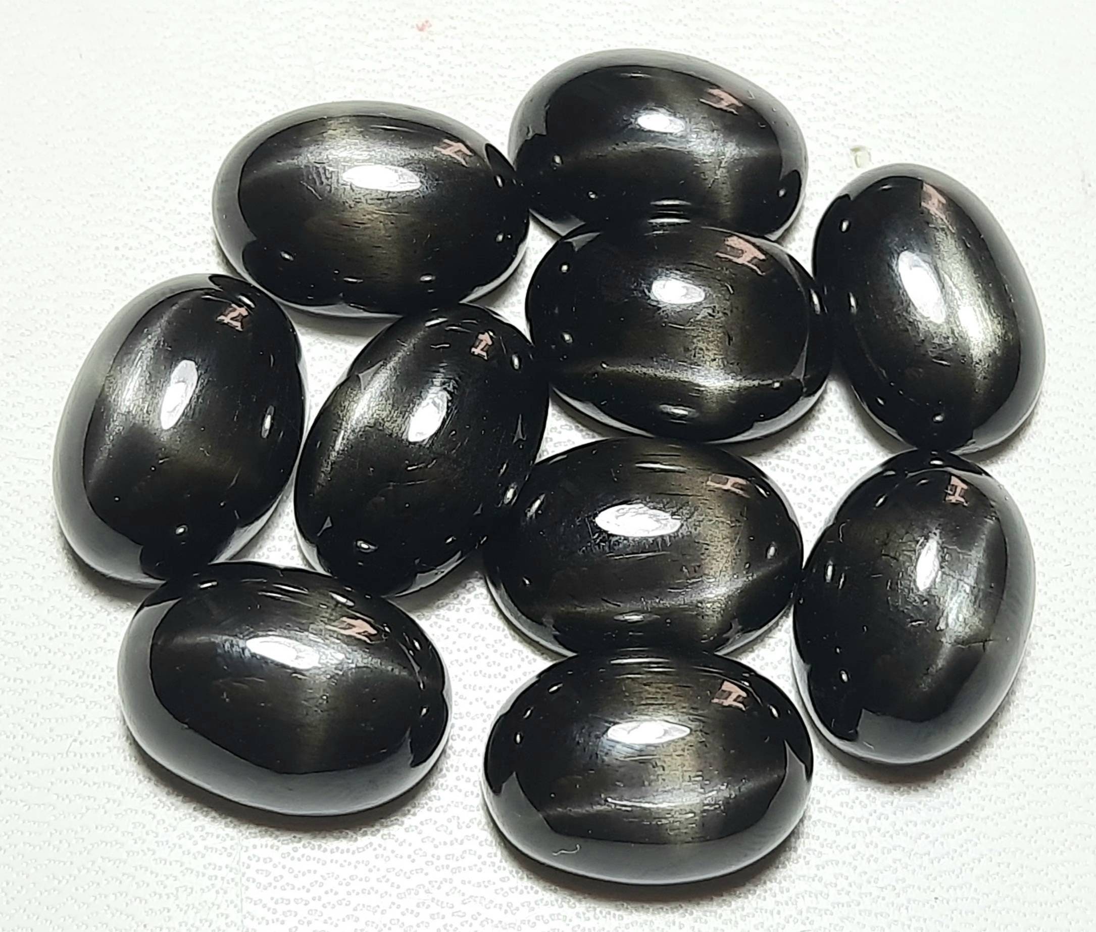 Black Star Diopside Oval Cabochon: Chakra Healing Gemstone