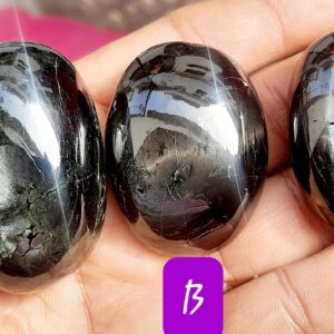 Natural Black Star Diopside Cabochon: Reiki Chakra Healing Gemstone Natural Black Star Diopside Cabochon: Reiki Chakra Healing Gemstone