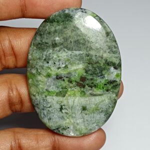 Natural Diopside Cabochon: Loose Gemstone For Jewelry Making (144cts, 54x40 Mm)