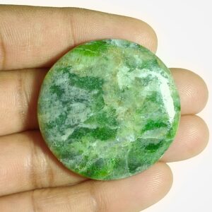 Natural Diopside Cabochon: Loose Gemstone For Jewelry Making (40x39mm, 98cts)