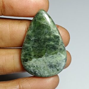 Natural Diopside Cabochon: Loose Gemstone For Jewelry Making (37x24mm, 47cts)