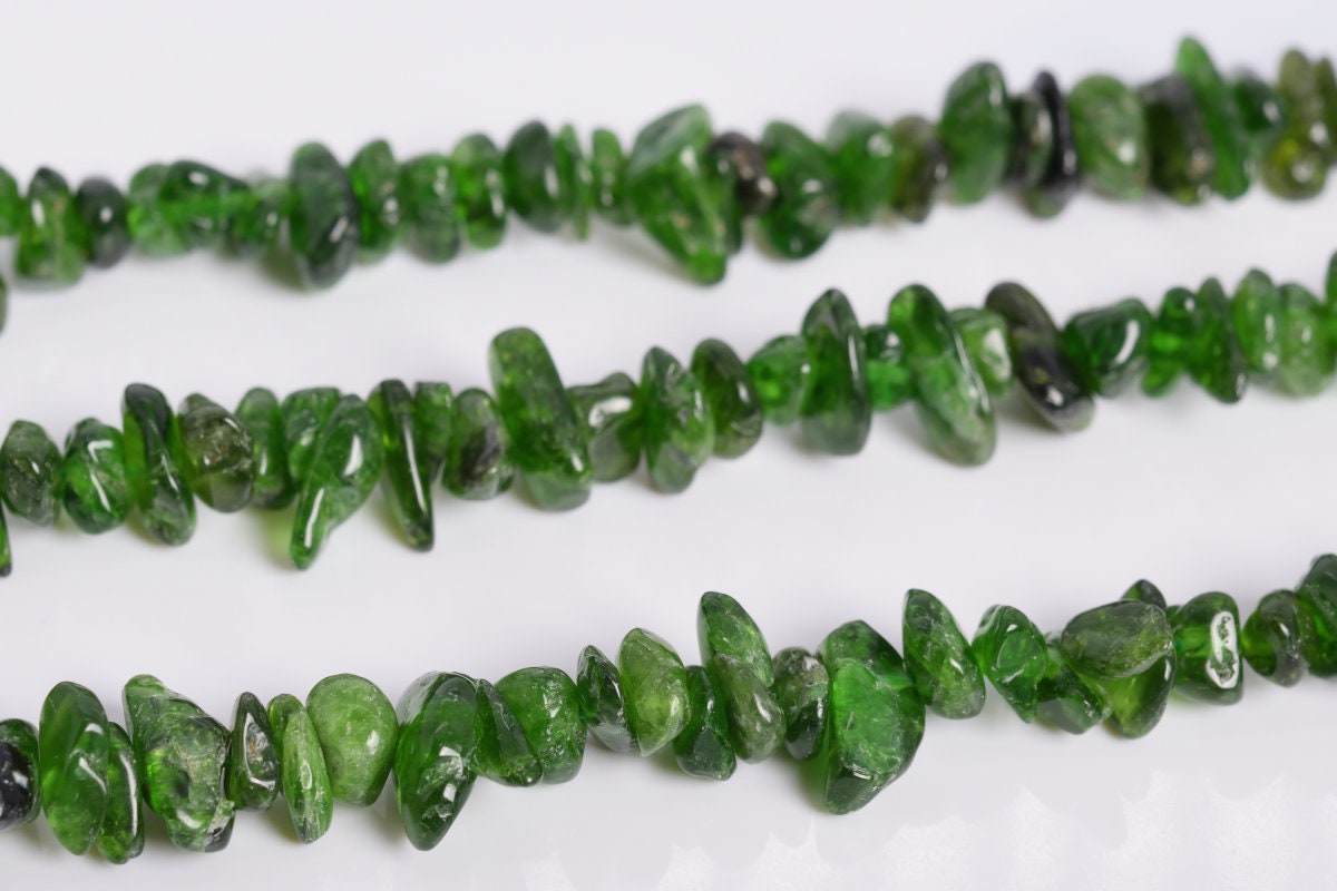 4-10mm Chrome Diopside Beads Pebble Chips Grade Aaa Genuine Natural Gemstone Beads 15"bulk Lot Options (108386)
