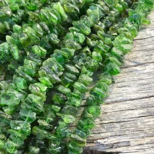 Chrome Diopside beads chips nuggets 8 inch strand 7mm Chrome Diopside beads chips nuggets 8 inch strand 7mm