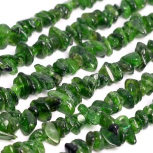 Genuine Natural Chrome Diopside Loose Beads Grade Aaa Pebble Chips Shape 4-10mm