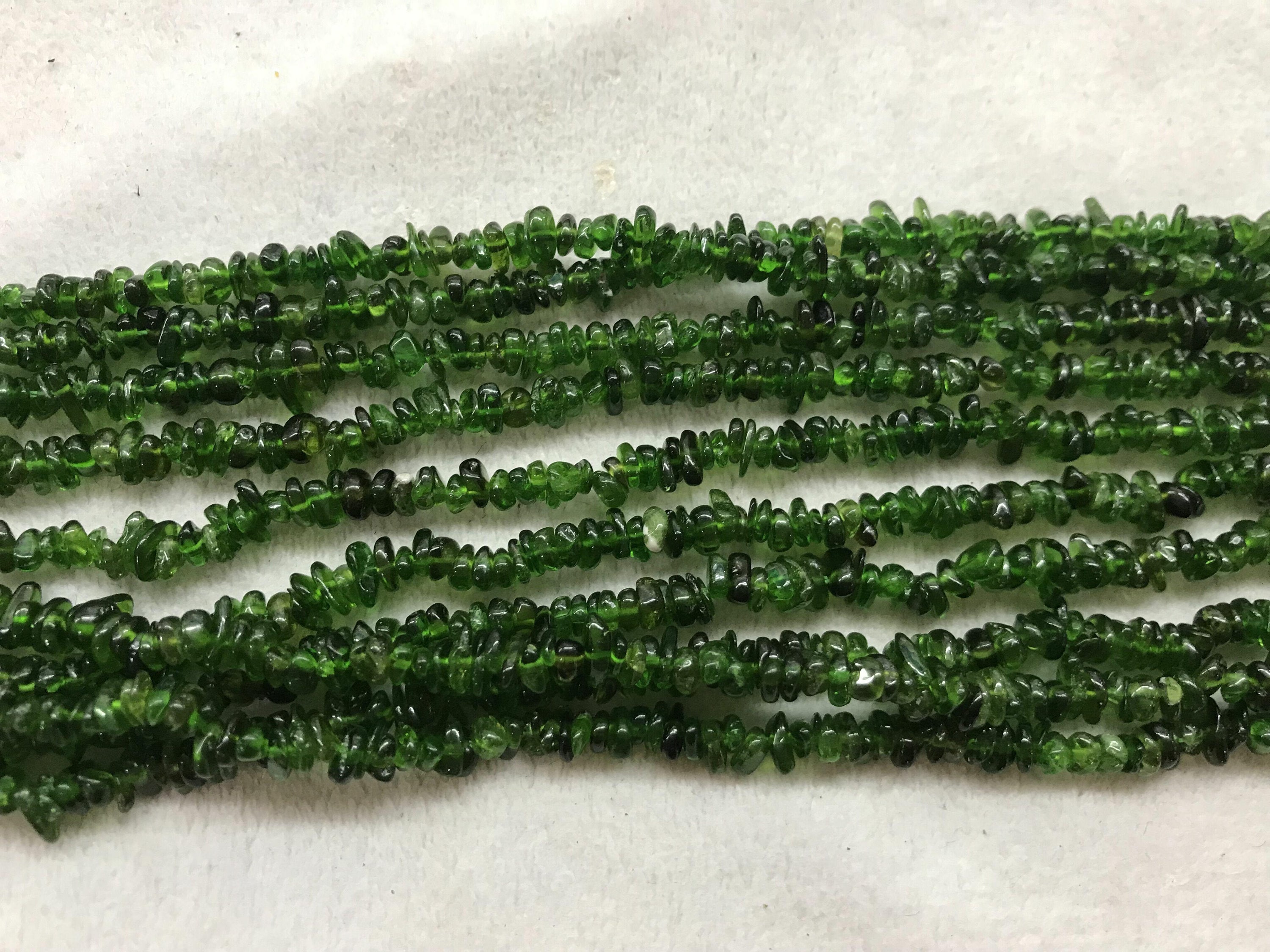 Natural Chrome Diopside 4-6mm Chips Genuine Green Alalite Gemstone Loose Beads 15 Inch Jewelry Bracelet Necklace Material Supply