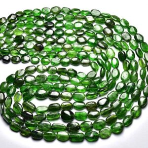 Super Chrome Diopside Nuggets Beads - 14 inches - Natural Beautiful Smooth Chrome Diopside Oval - Size is 4x5- 6x9mm #2166 Super Chrome Diopside Nuggets Beads - 14 inches - Natural Beautiful Smooth Chrome Diopside Oval - Size is 4x5- 6x9mm #2166