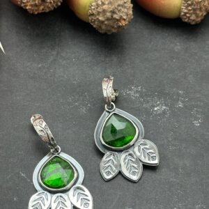 Chrome Diopside Artisan Earrings Chrome Diopside Artisan Earrings