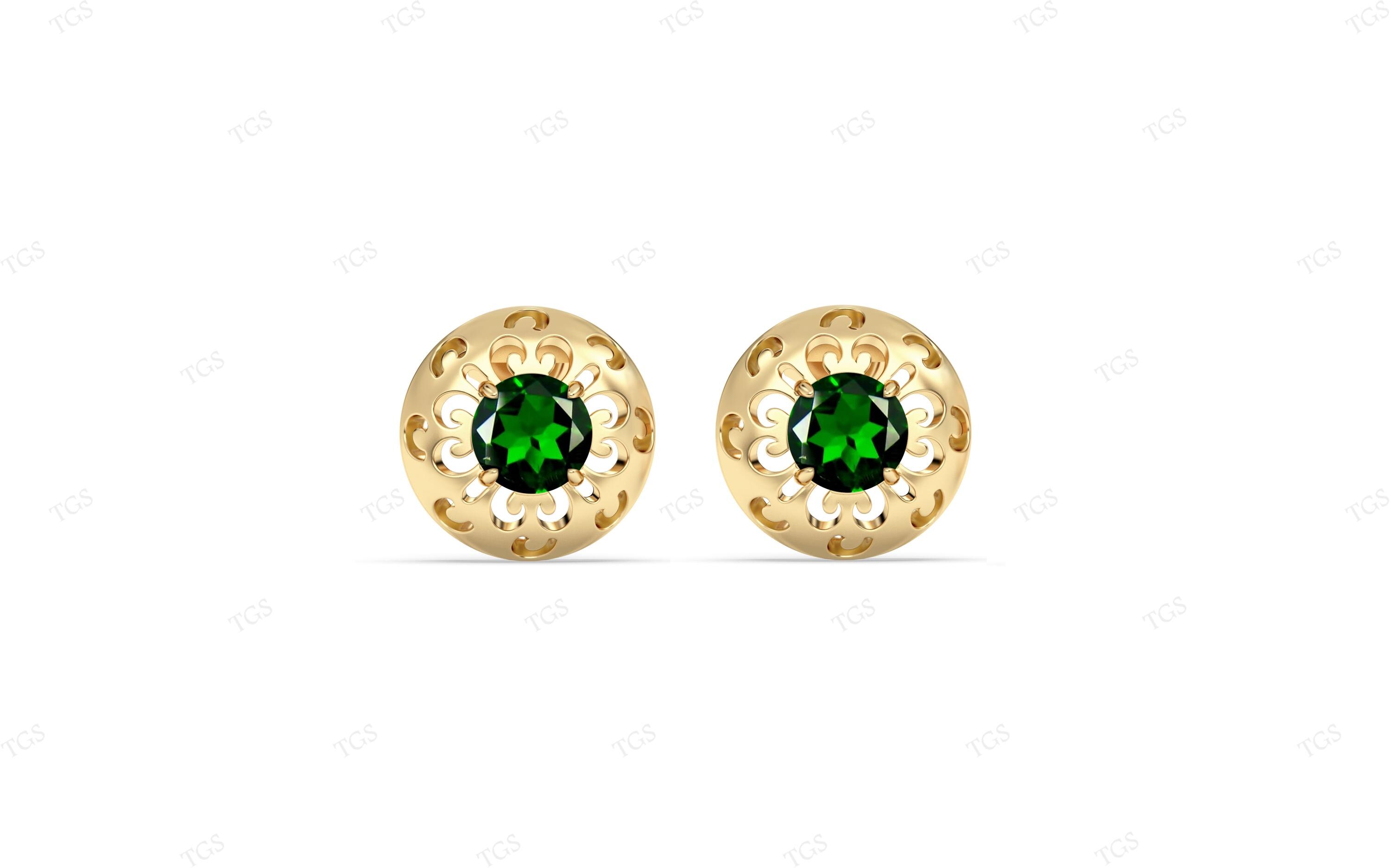 Unique Chrome Diopside Stud Earrings For Women Minimalist Gemstone Earrings Dainty Wedding Earrings Art Deco Filigree Design Stud Earrings Unique Chrome Diopside Stud Earrings For Women Minimalist Gemstone Earrings Dainty Wedding Earrings Art Deco Filigree Design Stud Earrings