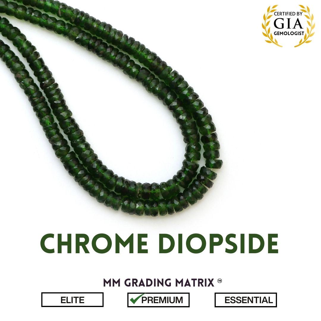 3mm-5mm Chrome Diopside Faceted Rondelle Shape Beads, Gemstone Jewelry Making Beads, Natural Chrome Diopside Faceted Beads Strand 18 Inches 3mm-5mm Chrome Diopside Faceted Rondelle Shape Beads, Gemstone Jewelry Making Beads, Natural Chrome Diopside Faceted Beads Strand 18 Inches