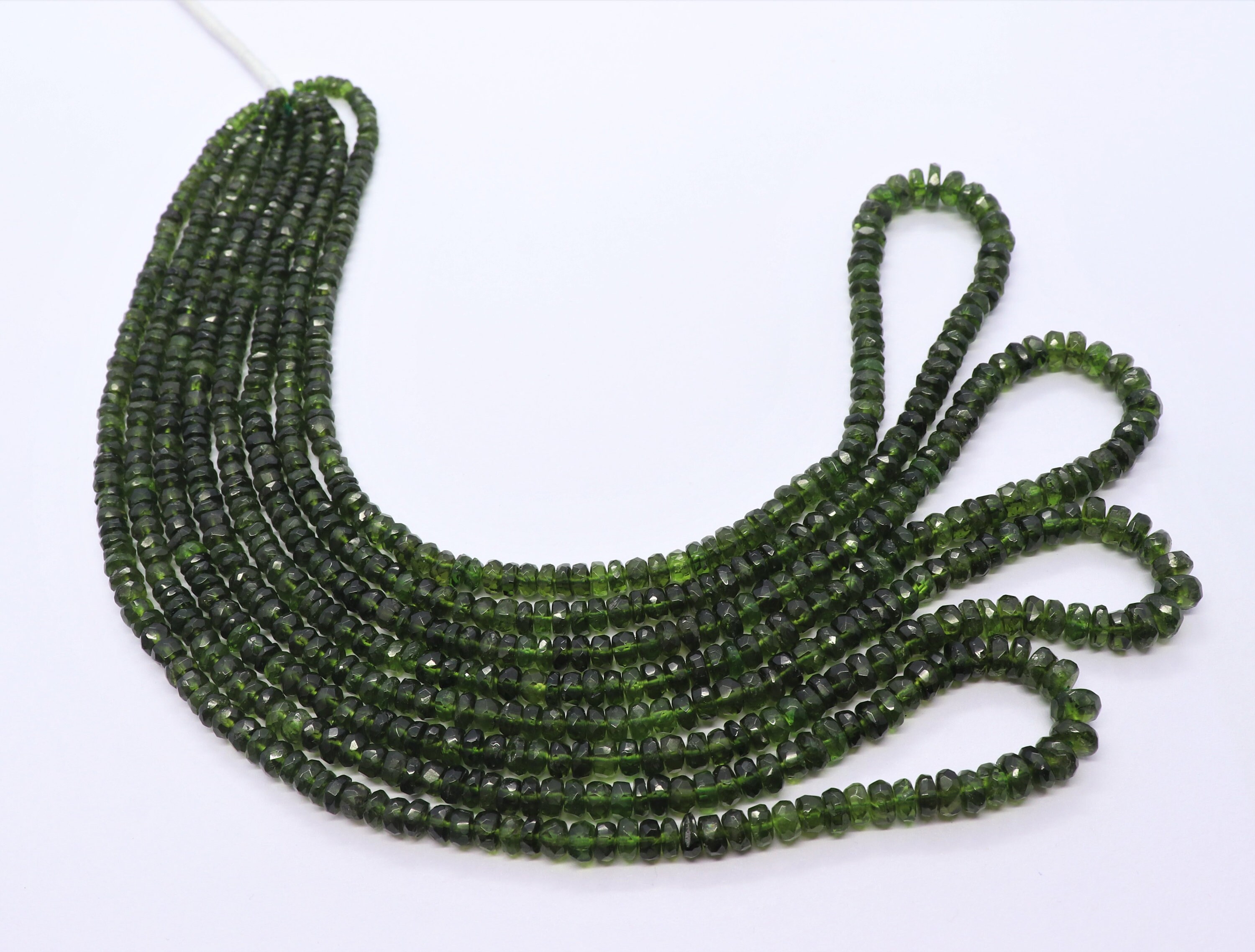 Aaa Natural Chrome Diopside Faceted Rondelle Beads, 3-4 Mm Chromediopside Gemstone Beads, 17" Faceted Green Diopside Beads Jewelry Making Aaa Natural Chrome Diopside Faceted Rondelle Beads, 3-4 Mm Chromediopside Gemstone Beads, 17" Faceted Green Diopside Beads Jewelry Making