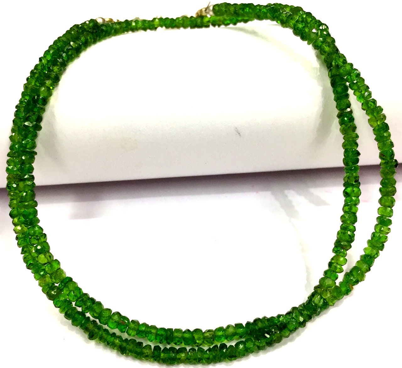 Aaa Quality~~great Luster~~natural Chrome Diopside Faceted Rondelle Beads Chrome Diopside Gemstone Beads Chrome Necklace~~gift For Women.