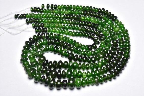 Rare Big Chrome Diopside Rondelle Bead - Natural Most Beautiful Chrome Diopside Faceted Rondelles - Size Is 5 -8 Mm #835 Rare Big Chrome Diopside Rondelle Bead - Natural Most Beautiful Chrome Diopside Faceted Rondelles - Size Is 5 -8 Mm #835
