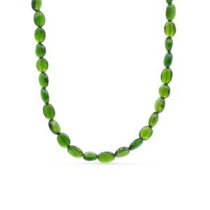 14K GOLD Chrome diopside Necklace | Chrome diopside Beaded Necklace  Green Chrome diopside necklace for women | green gemstone