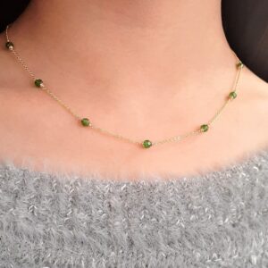 Chrome Diopside Necklace, Necklaces for Women /Handmade Jewelry/ Simple Gold Necklace, Gemstone Necklace, Gemstone Choker, Layered Necklace Chrome Diopside Necklace, Necklaces for Women /Handmade Jewelry/ Simple Gold Necklace, Gemstone Necklace, Gemstone Choker, Layered Necklace