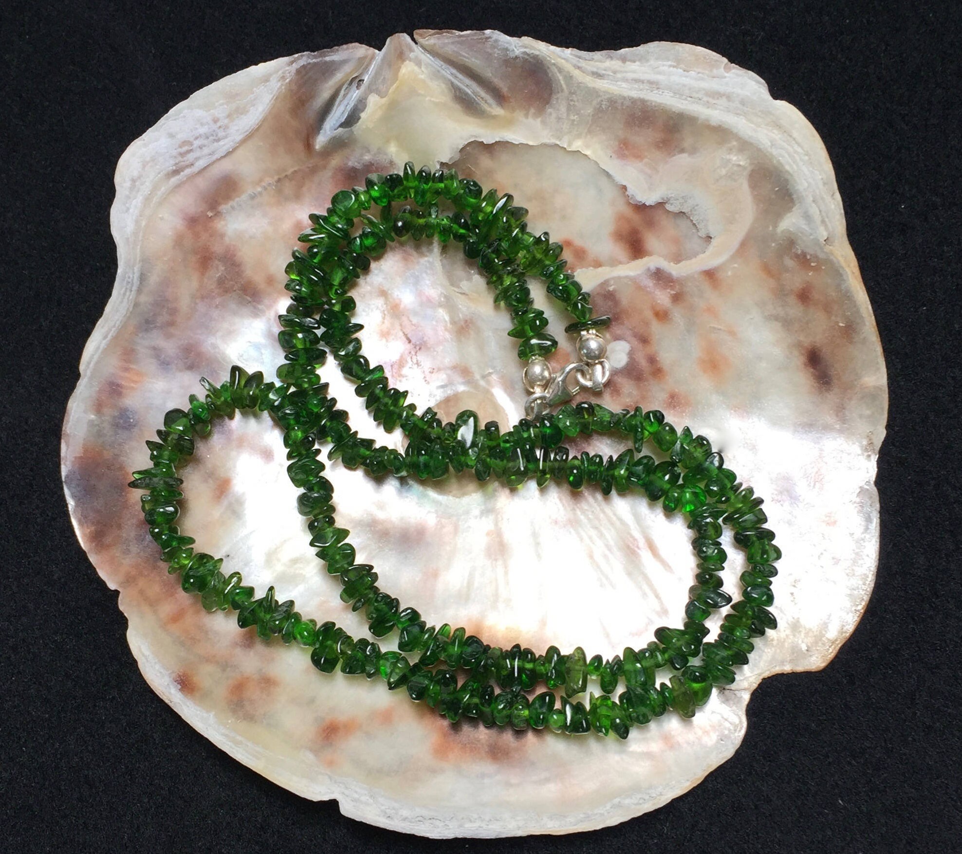My Guardian! Chrome Diopside A.k.a. Siberian Emerald And Sterling Silver Necklace (2-d)