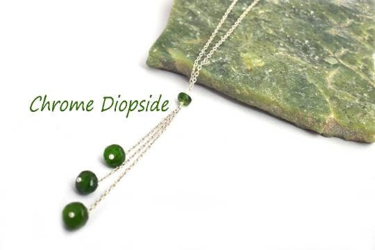 Natural Designer Chrome Diopside Necklace In 925 Sterling Silver, Gemstone Necklace, Necklace, Silver Jewelry, Beaded Necklace, Gift For Her Natural Designer Chrome Diopside Necklace In 925 Sterling Silver, Gemstone Necklace, Necklace, Silver Jewelry, Beaded Necklace, Gift For Her