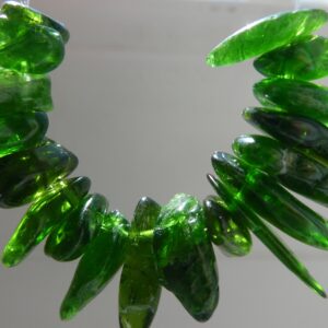 Chrome Diopside Spike 9-14mm Beads- 2in Strand Stick Focal Gemstone Points-jewelry Making -craft Beads