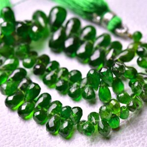 Natural Chrome Diopside Teardrops 3.5x5mm to 5x8mm Faceted Tear Drops Briolettes Gemstone Beads Chrome Diopside Beads 6 Inches Strand No3806 Natural Chrome Diopside Teardrops 3.5x5mm to 5x8mm Faceted Tear Drops Briolettes Gemstone Beads Chrome Diopside Beads 6 Inches Strand No3806