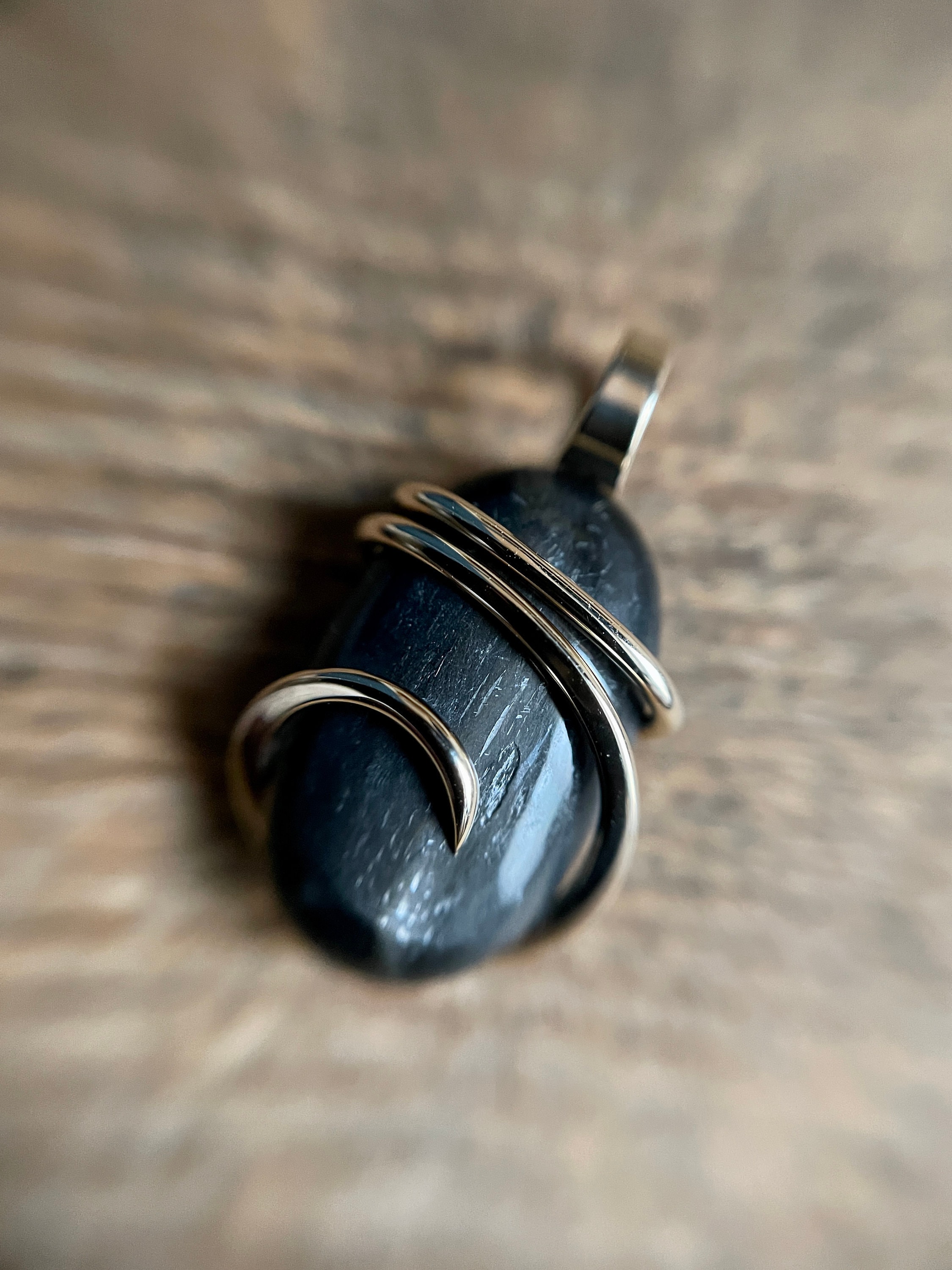 Black Star Diopside In 14k Gold Pendant