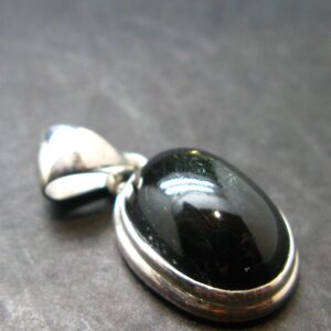 Black Star Diopside Silver Pendant From India - 3.44 Grams - 0.9"