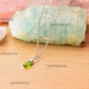 Chrome Diopside Pendant In 925 Sterling Silver, Gemstone Necklace, Artisan Pendant, Wire Wrapped, Fancy Shape, Dainty Pendant, Gift For Her