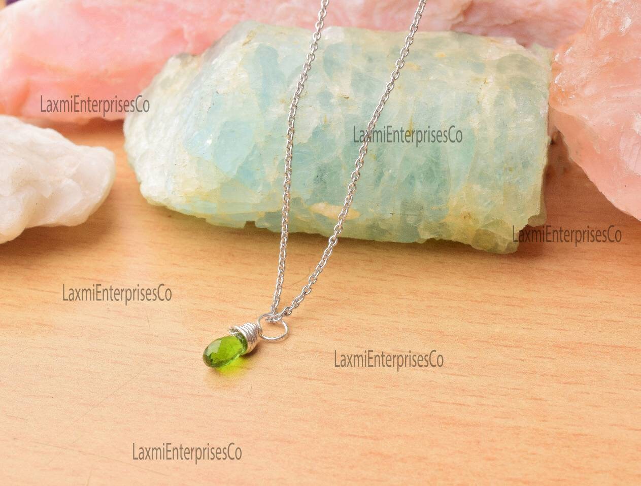 Chrome Diopside Pendant In 925 Sterling Silver, Gemstone Necklace, Artisan Pendant, Wire Wrapped, Fancy Shape, Dainty Pendant, Gift For Her