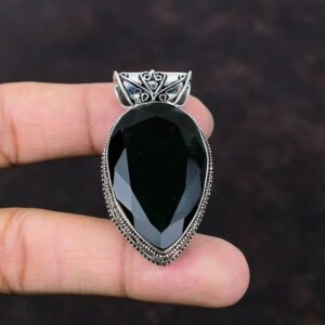 Faceted Chrome Diopside Pendant: Handmade 925 Sterling Silver Jewelry
