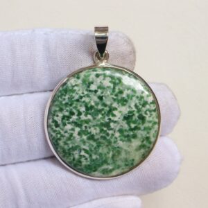 Diopside With Zoisite Silver Pendant, 925 Sterling Silver Pendant, Natural Diopside Pendant Jewelry, Anniversary Gift, Handmade Pendant