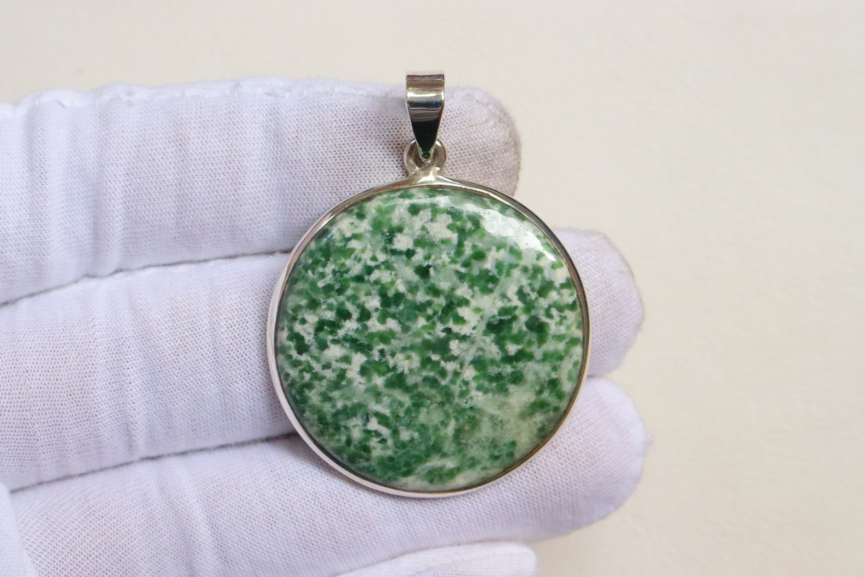 Diopside With Zoisite Silver Pendant, 925 Sterling Silver Pendant, Natural Diopside Pendant Jewelry, Anniversary Gift, Handmade Pendant