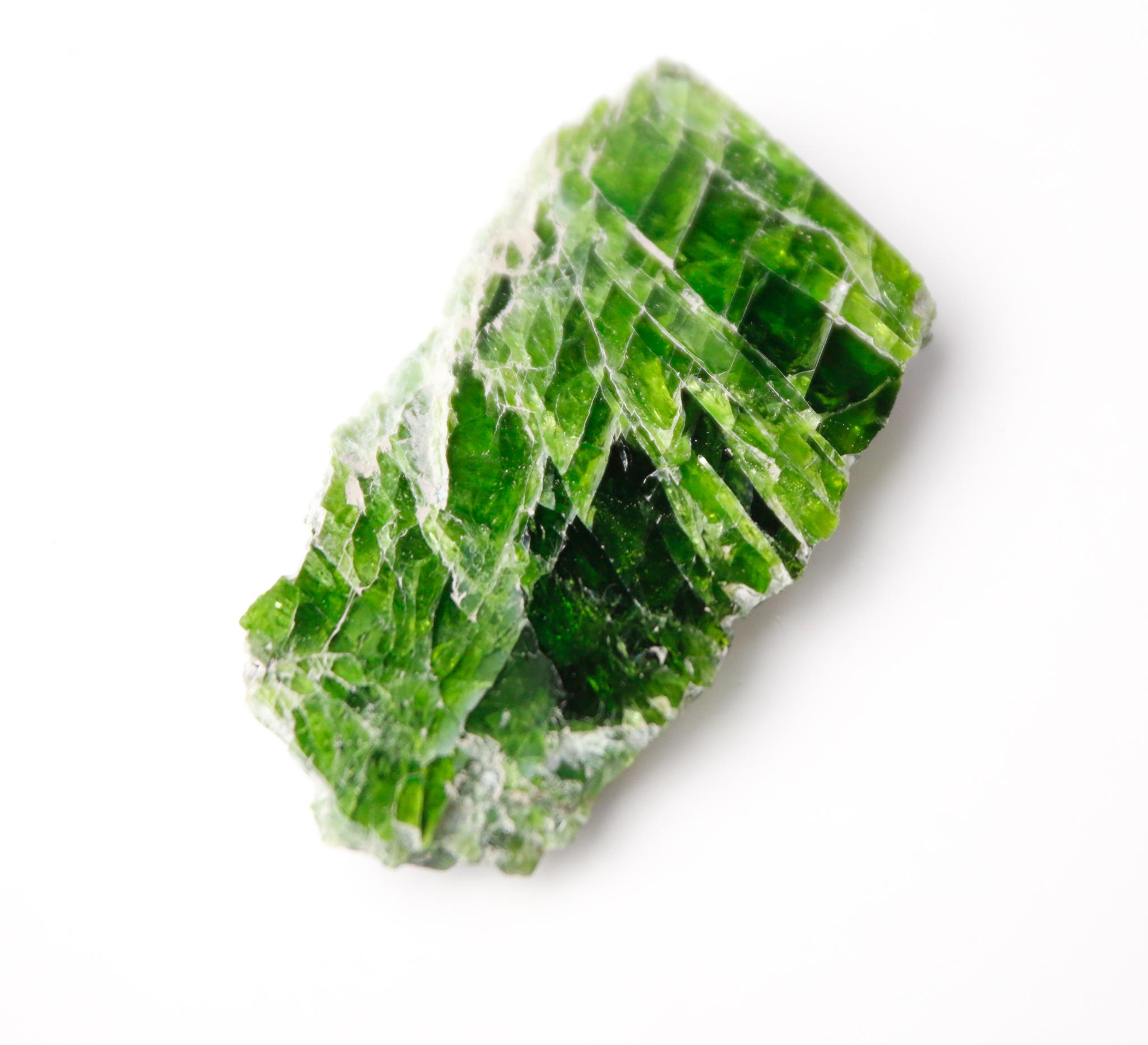 Chrome Diopside Polished And Raw Crystal Piece
