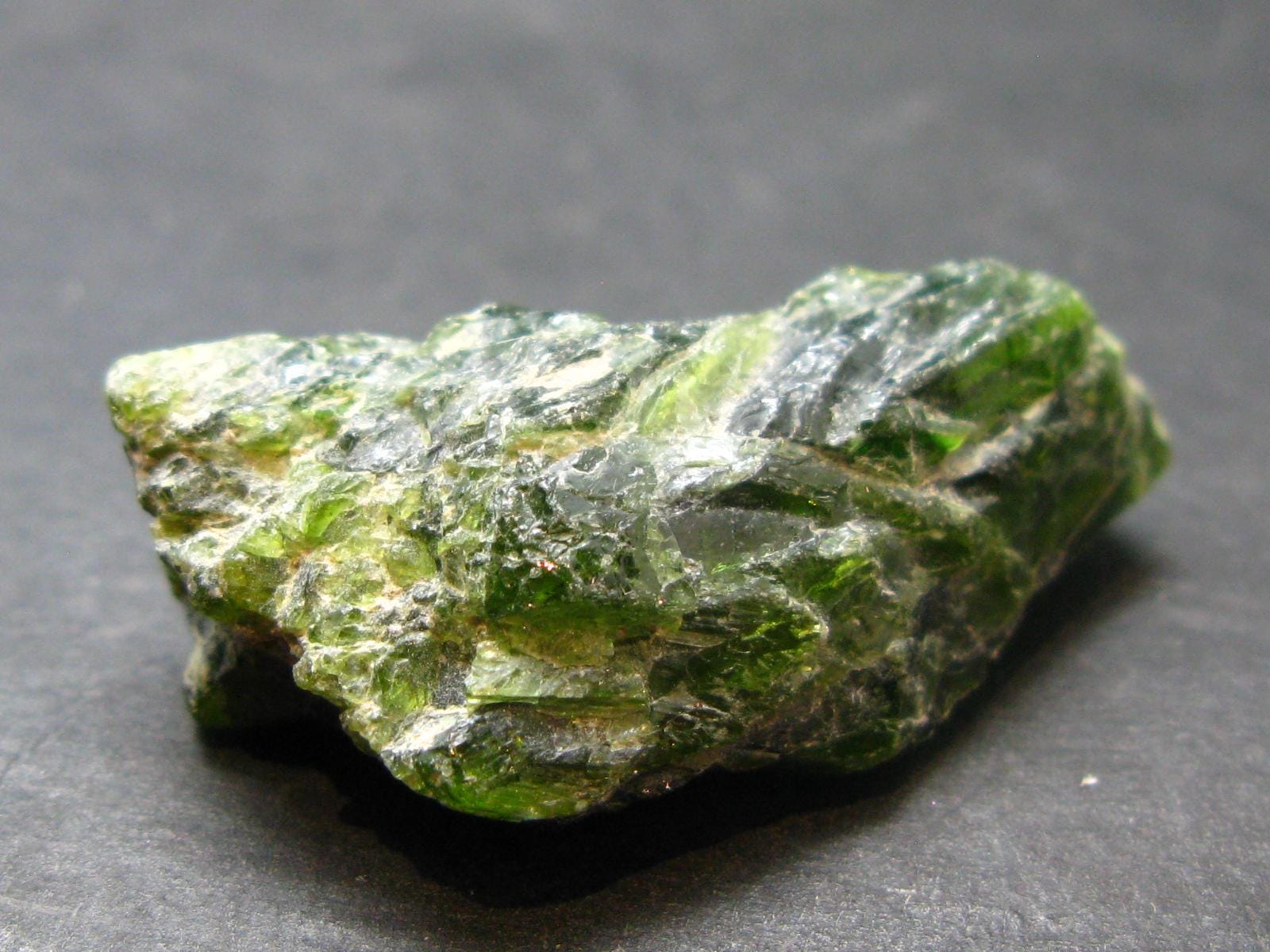 Gemmy Raw Natural Intense Forest Green Chrome Diopside Raw Piecet From Russia - 1.2"