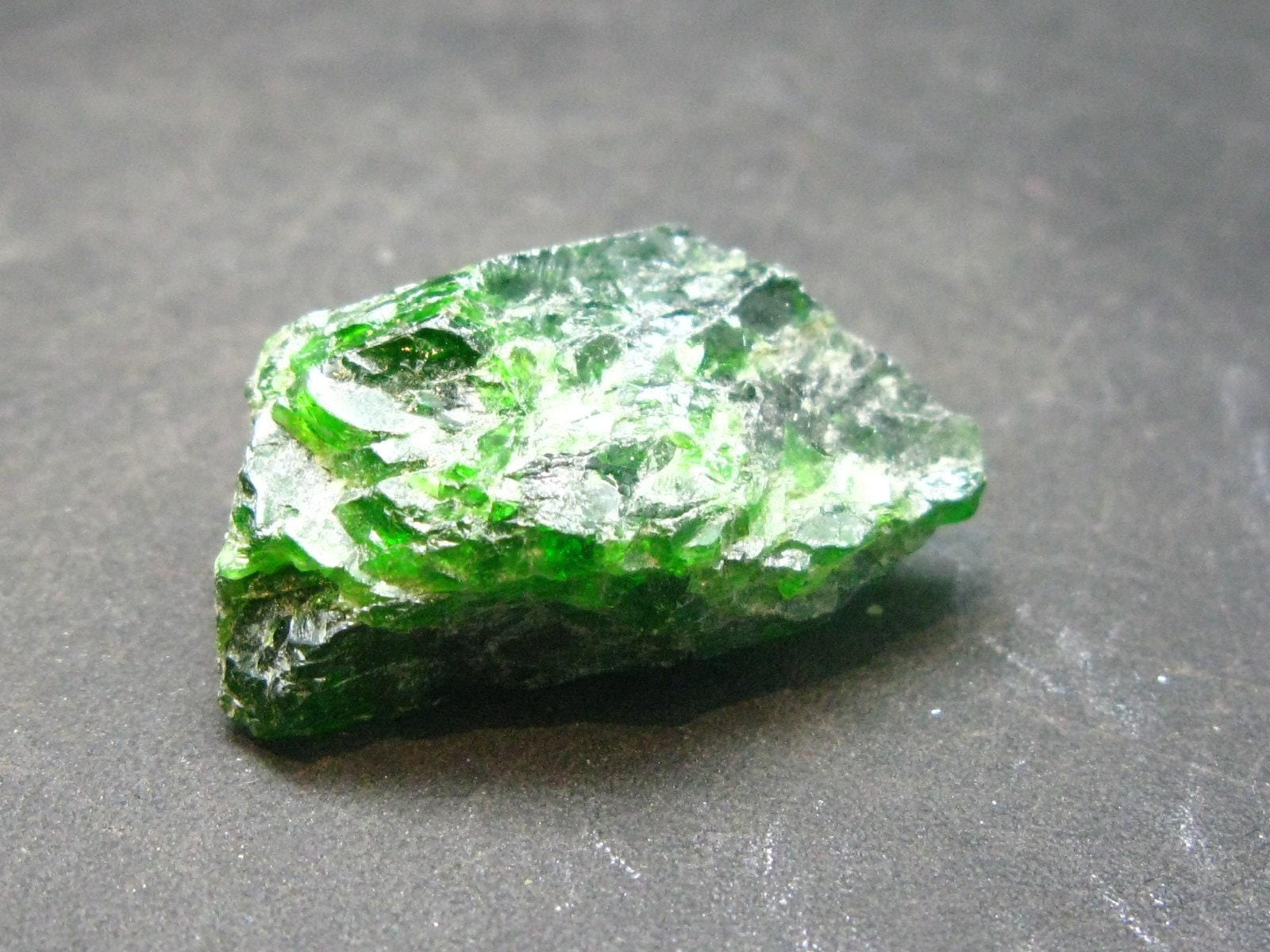 Gemmy Raw Natural Intense Forest Green Chrome Diopside Raw Piecet From Russia - 1.0"