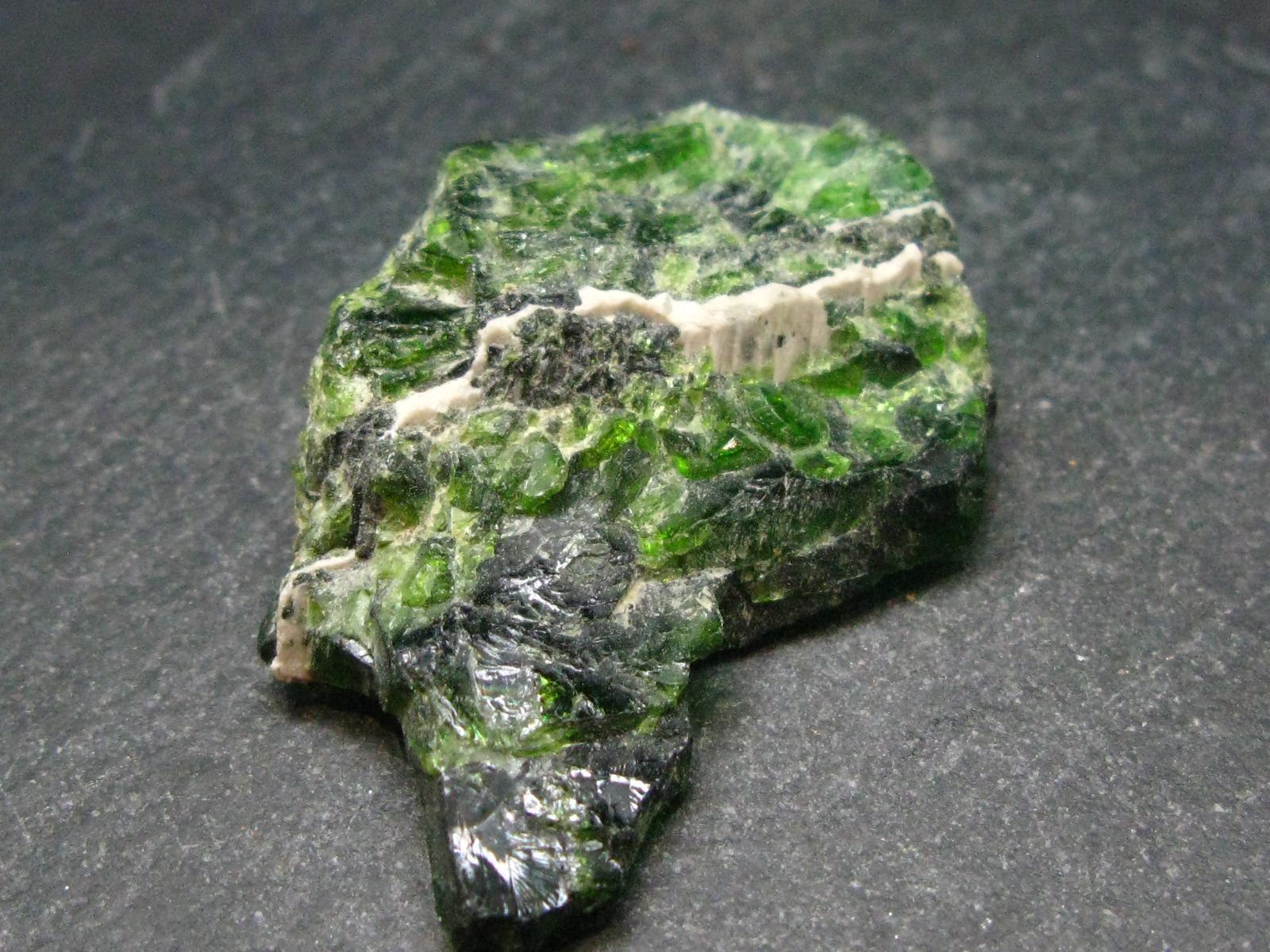 Gemmy Raw Natural Intense Forest Green Chrome Diopside Raw Piecet From Russia - 1.7"