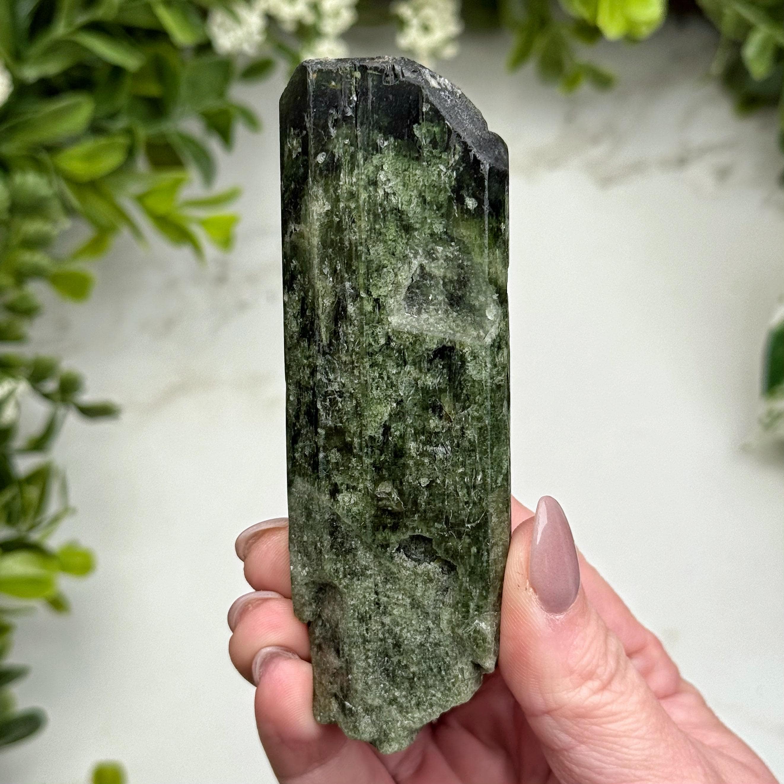 Diopside | 102g | - #2 (raw Green Crystal Specimen, Heart Chakra, Healing Stone, Love)