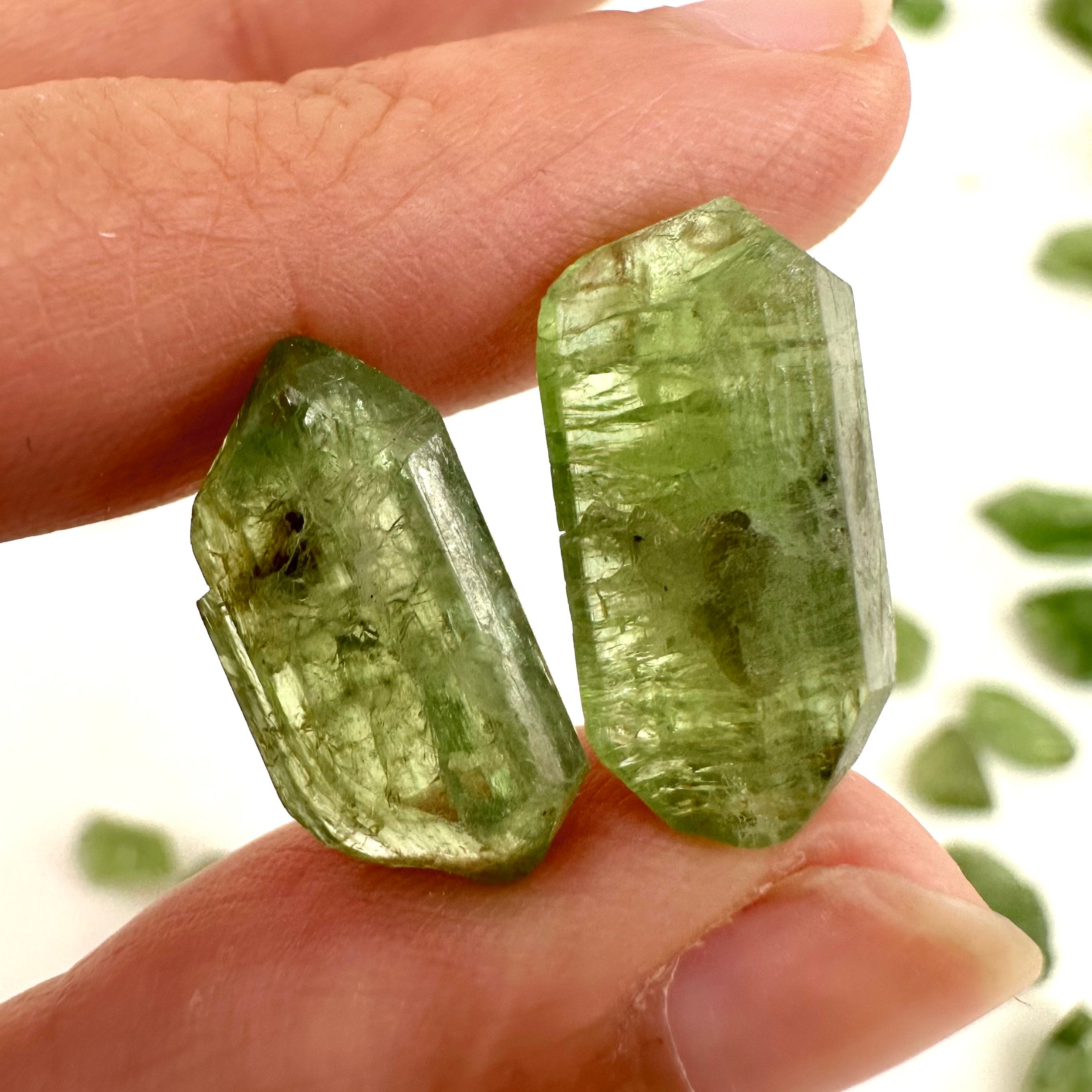 Raw Green Chrome Diopside Crystal | Mineral Specimen