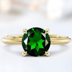 2ct Chrome Diopside Wedding Ring For Her 925 Silver Chrome Diopside Solitaire Wedding Ring Round Cut Green Gemstone Ring Anniversary Gift 2ct Chrome Diopside Wedding Ring For Her 925 Silver Chrome Diopside Solitaire Wedding Ring Round Cut Green Gemstone Ring Anniversary Gift