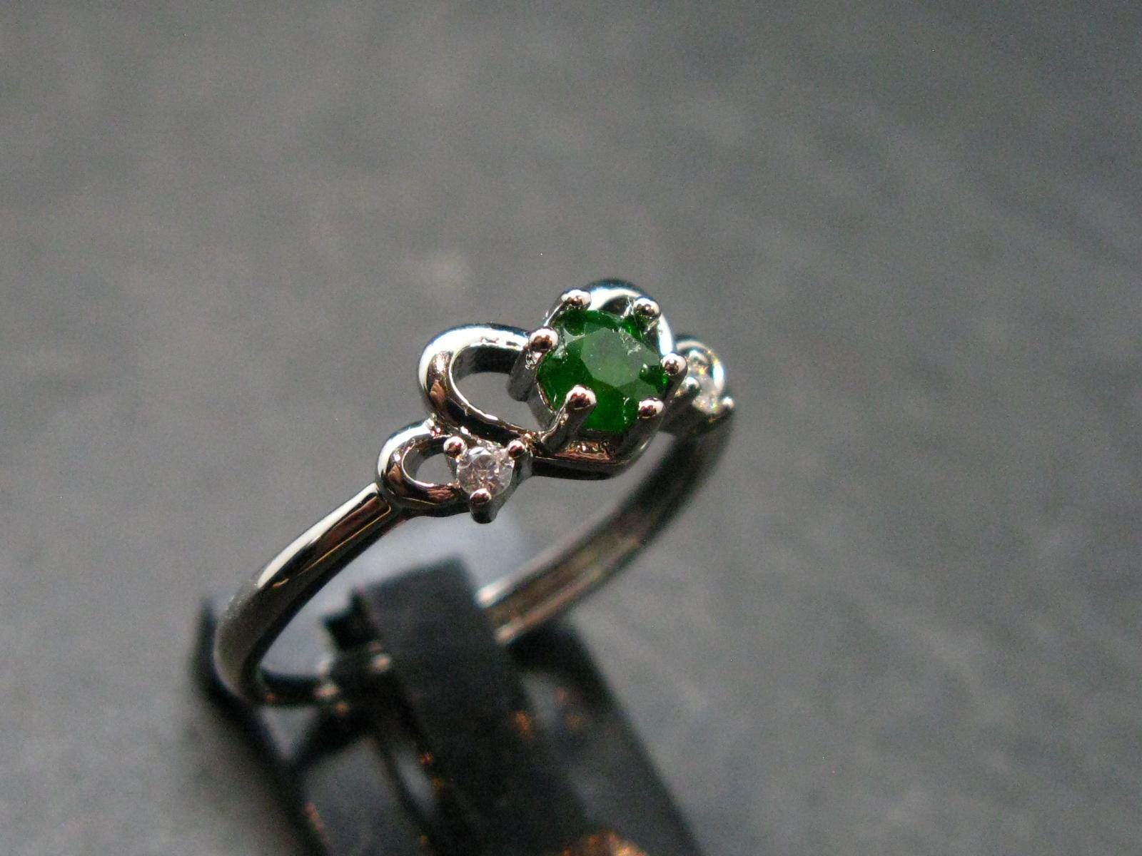 Forest Green Chrome Diopside Ring - 1.64 Grams - Size Adjustable