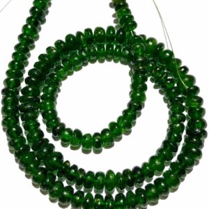 AAA+ Natural Chrome Diopside Gemstone Beads 4-5 MMChrome Diopside Smooth Rondelle Beads Chrome Diopside Gem Beads Chrome Diopside Rondelles