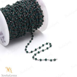 Beautiful Chrome Diopside Hydro Rondelle Beads Chain,3 Mm Black Plated Wire Wrap Microcut Beaded Chain,rosary Chain For Handmade Jewelry Beautiful Chrome Diopside Hydro Rondelle Beads Chain,3 Mm Black Plated Wire Wrap Microcut Beaded Chain,rosary Chain For Handmade Jewelry