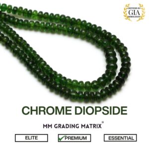 Chrome Diopside Gemstone Beads, 3.5 mm to 5.5 mm, Chrome Diopside Smooth Rondelle Shape Beads, Beads For Jewelry Making, Strand 18 inches