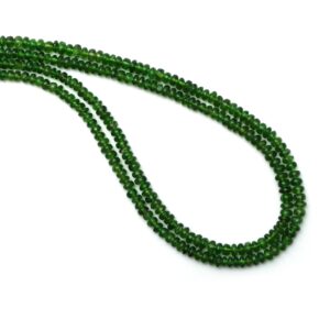 Chrome Diopside Smooth Rondelle Beads, 3 Mm To 4 Mm, Chrome Diopside Jewelry Making Beads, 8 Inches/ 16 Inches Full Strand, Price Per Strand Chrome Diopside Smooth Rondelle Beads, 3 Mm To 4 Mm, Chrome Diopside Jewelry Making Beads, 8 Inches/ 16 Inches Full Strand, Price Per Strand