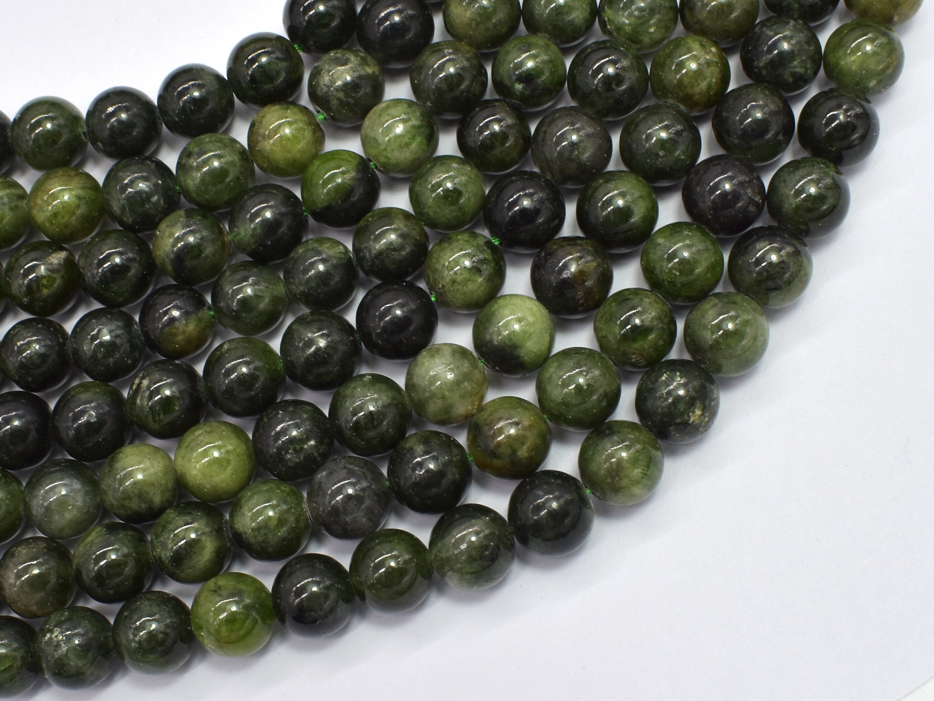 Diopside 8mm Round Beads, 15.5 Inch, Approx. 45 Beads, Hole 1mm (210054002)