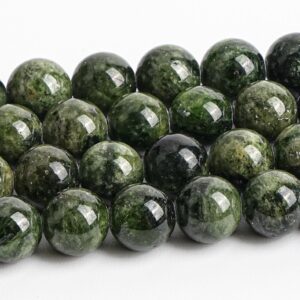 Dark Green Diopside Beads Genuine Natural Grade A+ Gemstone Round Loose Beads 6mm 8mm Bulk Lot Options