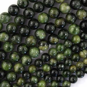 Natural Green Chrome Diopside Round Beads 15.5" Strand 6mm 8mm Natural Green Chrome Diopside Round Beads 15.5" Strand 6mm 8mm