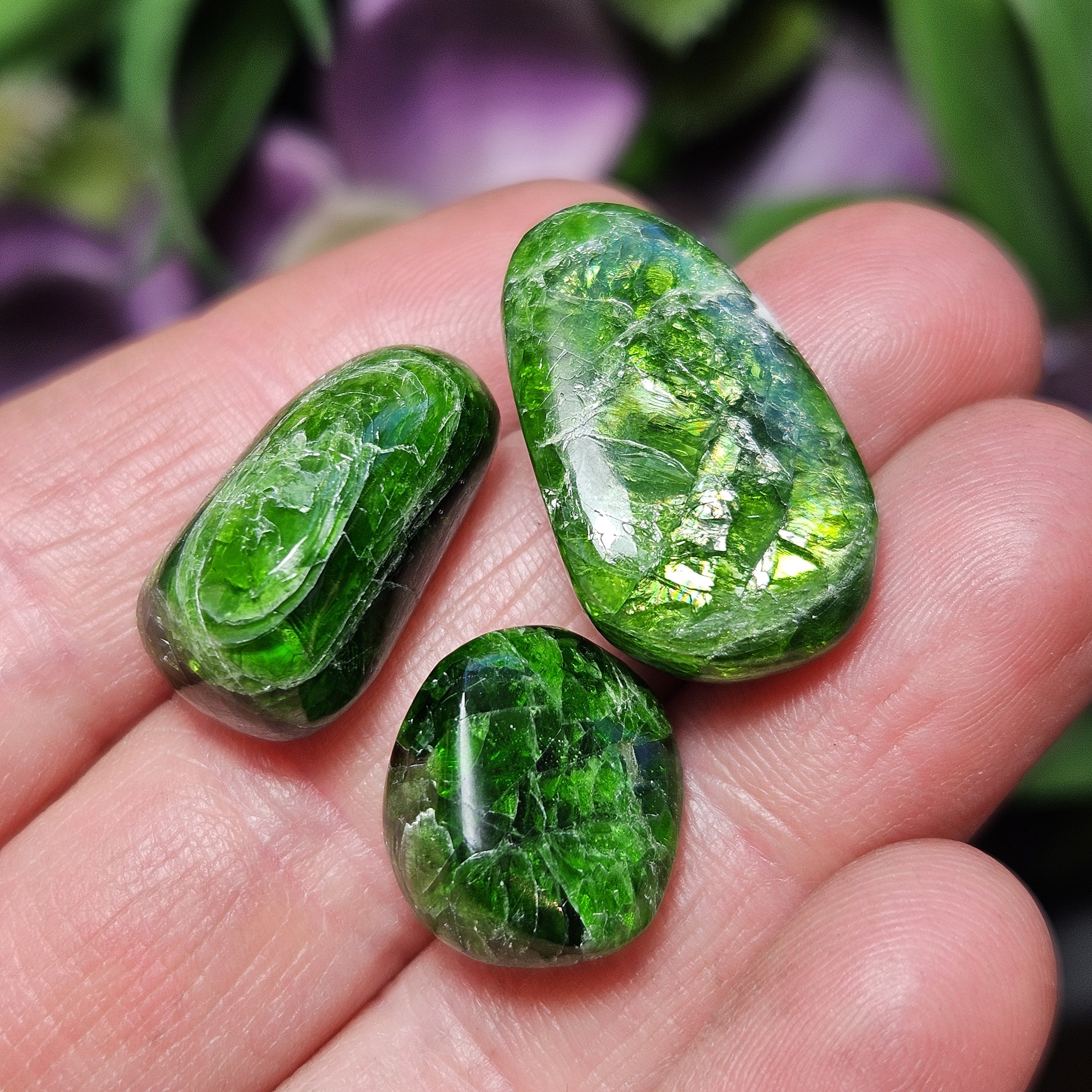 Chrome Green Diopside Tumbled Crystal Gem - Siberian Diopside Crystal - Polished Green Diopside - Chrome Diopside Crystal Chrome Green Diopside Tumbled Crystal Gem - Siberian Diopside Crystal - Polished Green Diopside - Chrome Diopside Crystal