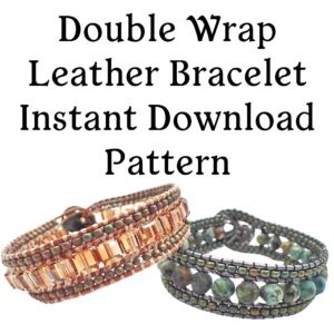 Double Wrap Leather Bracelet PDF Pattern (INSTANT DOWNLOAD)