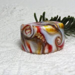 Dread Bead Extra Large Hole Lampwork Glass - XL BHB Desert Dancer Dread Bead Extra Large Hole Lampwork Glass - XL BHB Desert Dancer